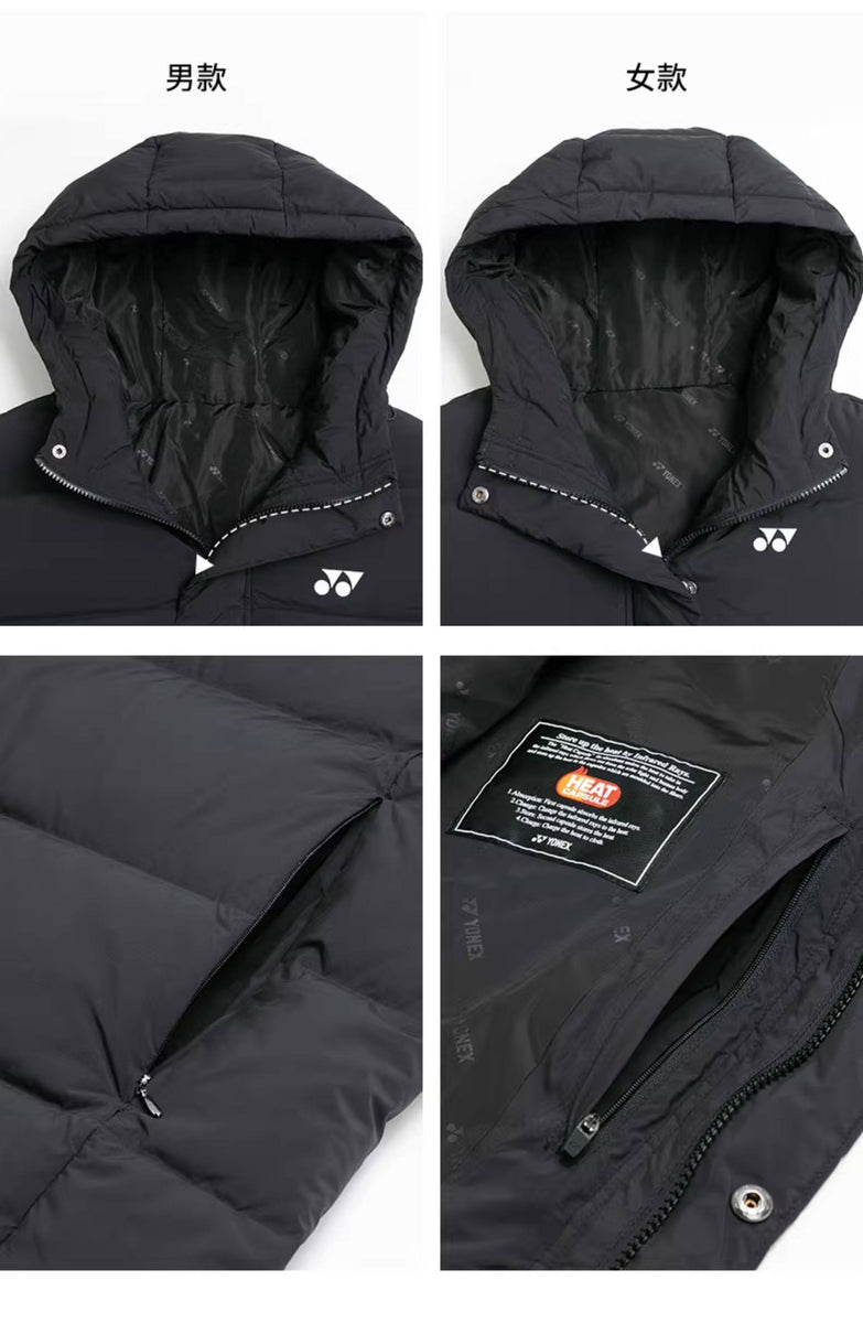 YONEX Men's Long Down Jacket 190064BCR – e78shop