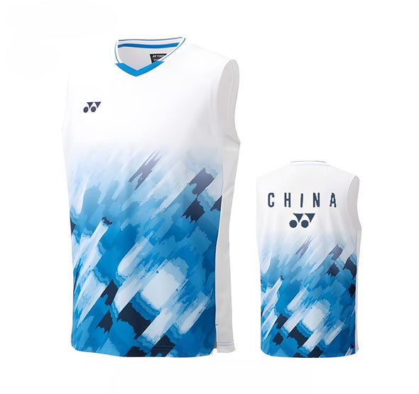 YONEX 2024中國隊男子比賽球衣10582CR（無袖）