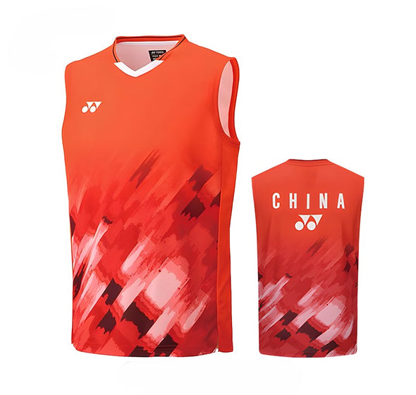 YONEX 2024中國隊男子比賽球衣10582CR（無袖）