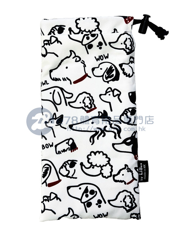 LiS.. Handmade Folding Umbrella Bag (Black line dog 298192)
