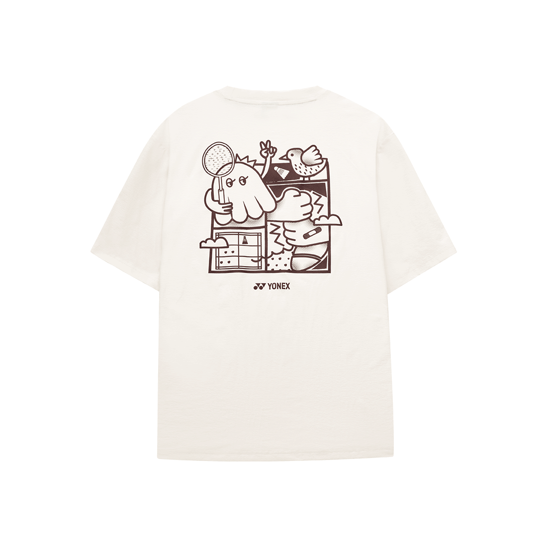 YONEX ホワイト フラワーパターン Tシャツ YONEX UNI T-Shirt 253TS038U – e78shop