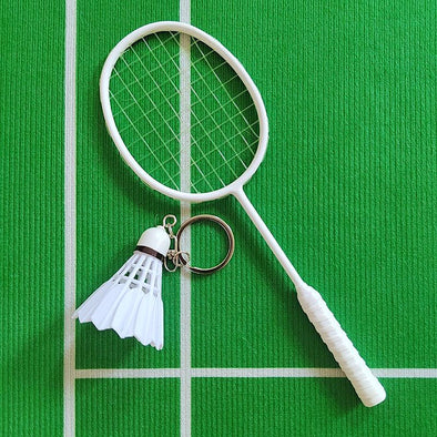 Mini Badminton Racket Keychain