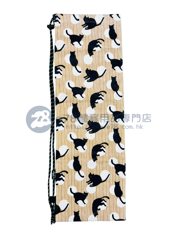 Handmade Water Resistant Racket Case (Brown Stripe Black Cats 527)
