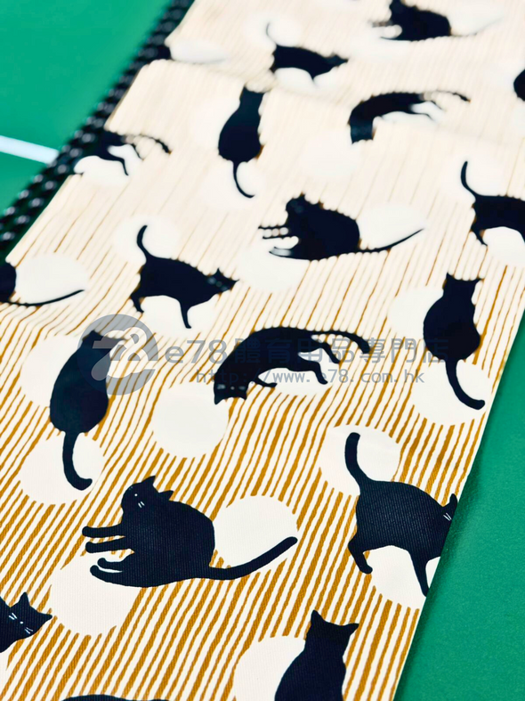 Handmade Water Resistant Racket Case (Brown Stripe Black Cats 527)