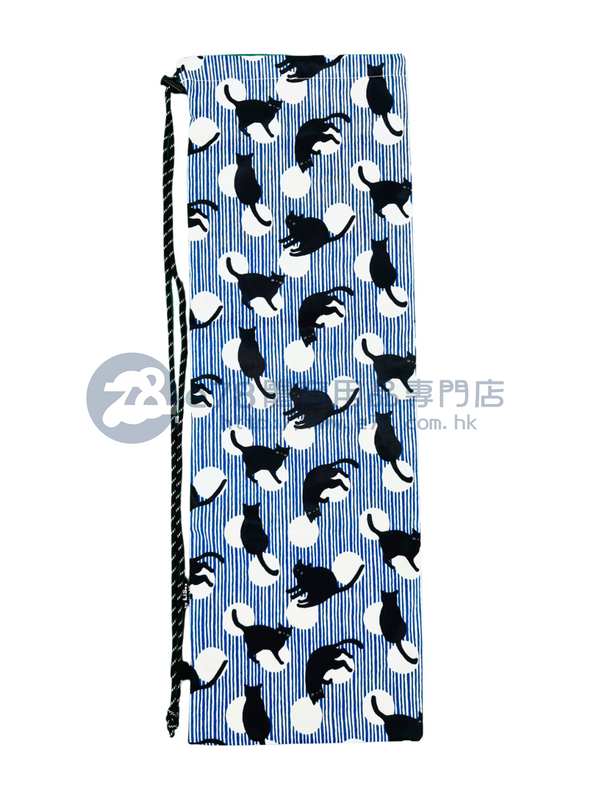 Handmade Water Resistant Racket Case (Blue Stripe Black Cats 528)