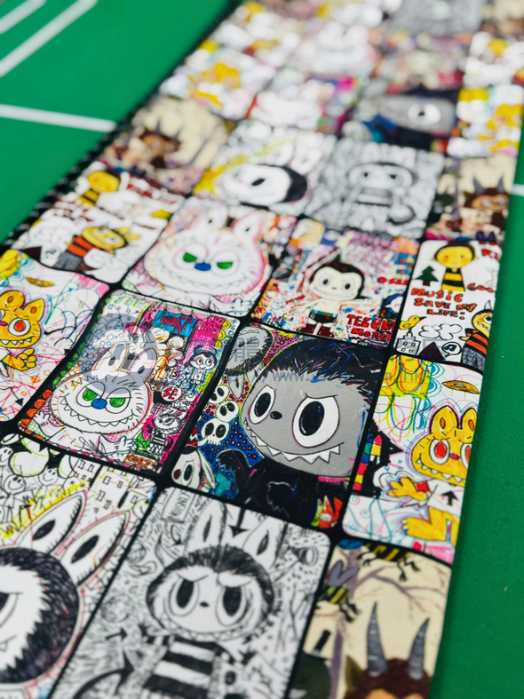 Handmade Water Resistant Racket Case (Labubu Graffiti Faces 534)