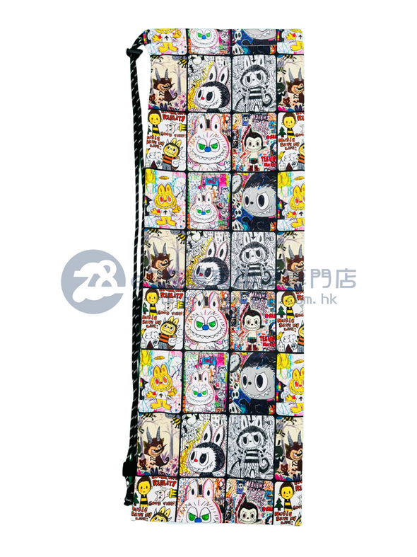 Handmade Water Resistant Racket Case (Labubu Graffiti Faces 534)