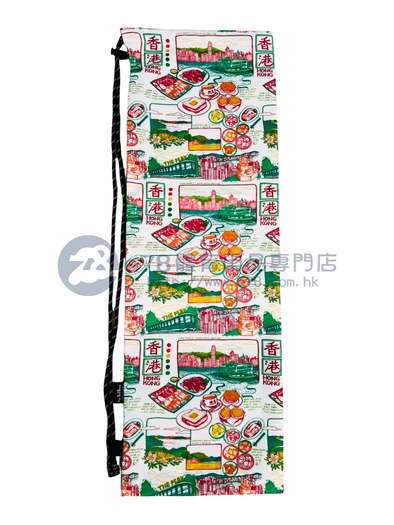 Handmade Water Resistant Racket Case (Cafe Time in Hong Kong 573)