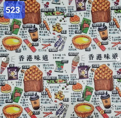 Handmade Water Resistant Shoes bag (Hong Kong Snacks 523)