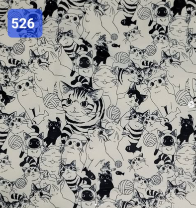 Handmade Water Resistant Shoes bag (Cat Crowd 526)