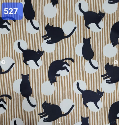 Handmade Water Resistant Shoes bag (Brown Stripe Black Cats 527)