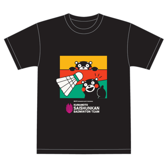 SAISHUNKAN Tricolor Kumamon Badminton T-shirt (トリコロールTシャツ くまモンver.)