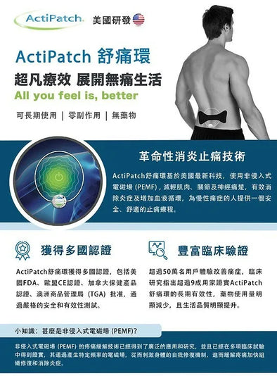 Actipatch - 30 天 PEMF 治療（膝蓋疼痛）