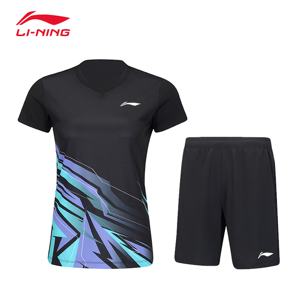 LI-NING Women's Game Shirt and Shorts Set AATV014