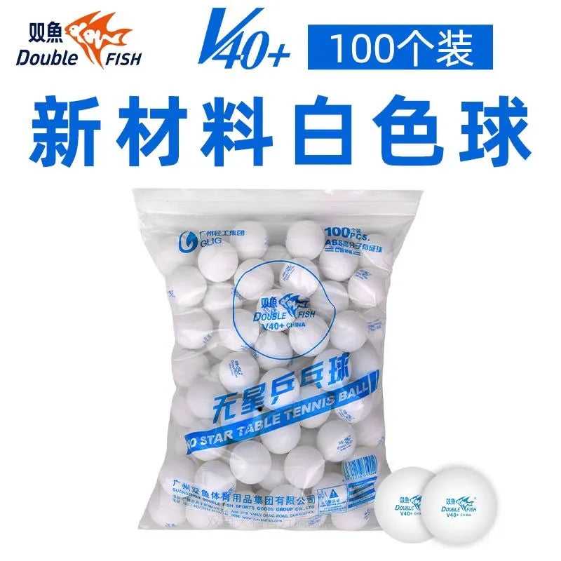 Double Fish 雙魚B40+ 訓練用無星乒乓球– e78shop