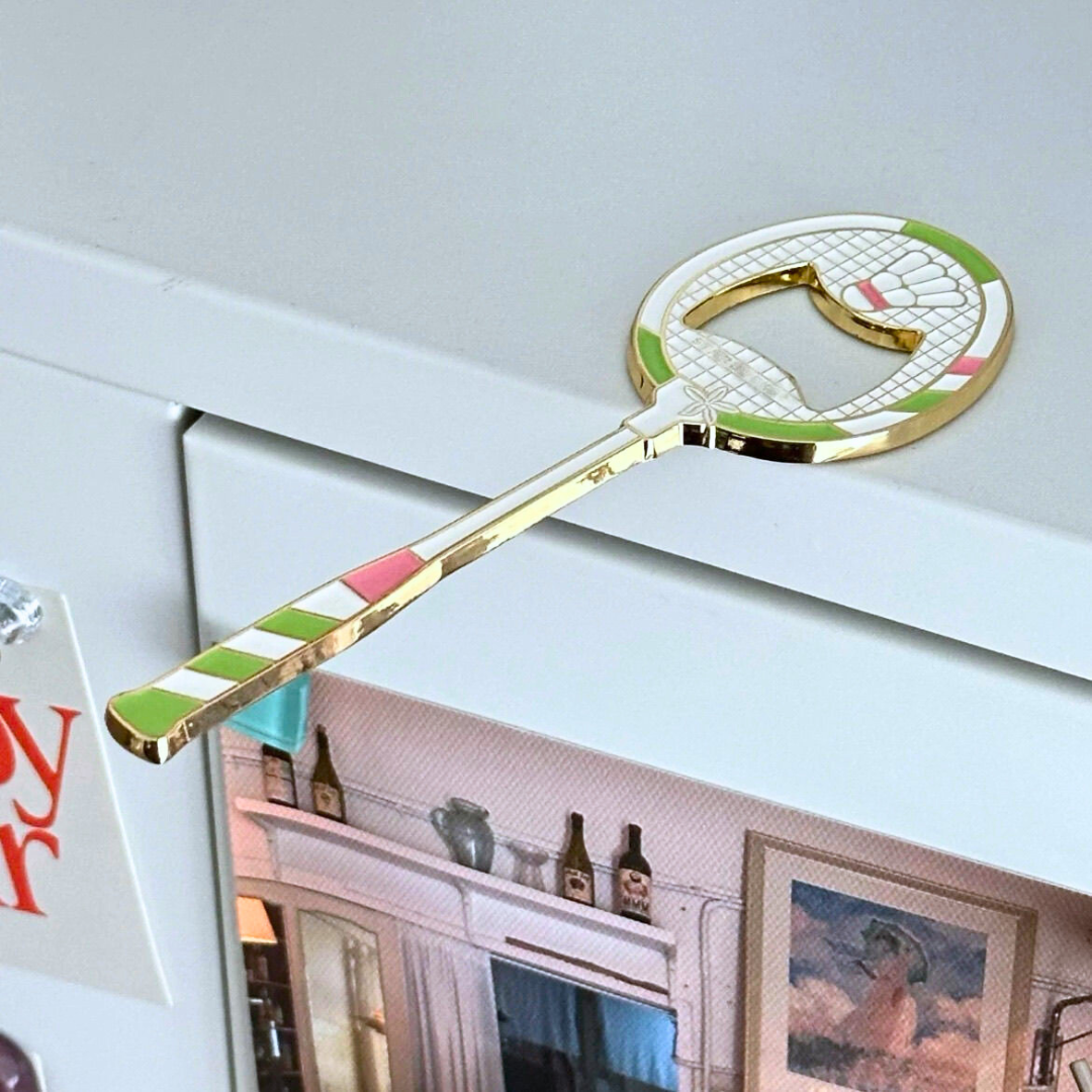 Badminton Racket Magnet and Bottle Opener BRMB01WH – e78shop