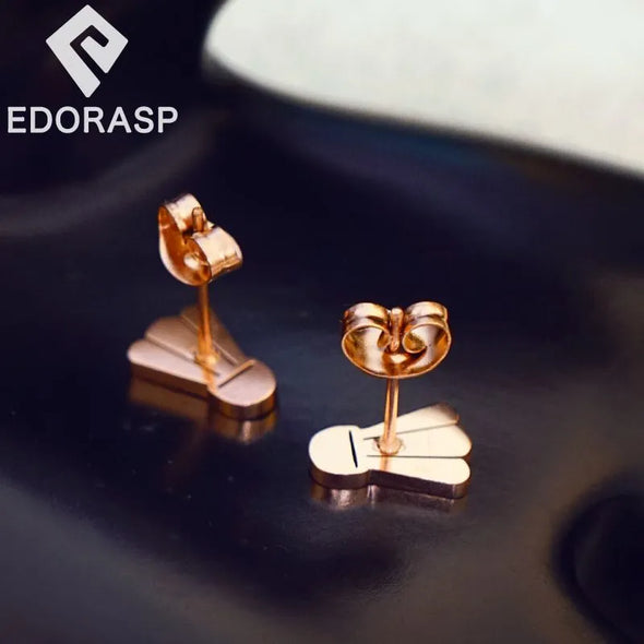 EDORASP Shuttlecock Stud Earrings CACC004