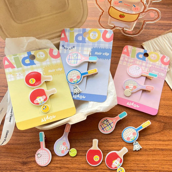 Creative Racket Acrylic Hair Clips CACC008