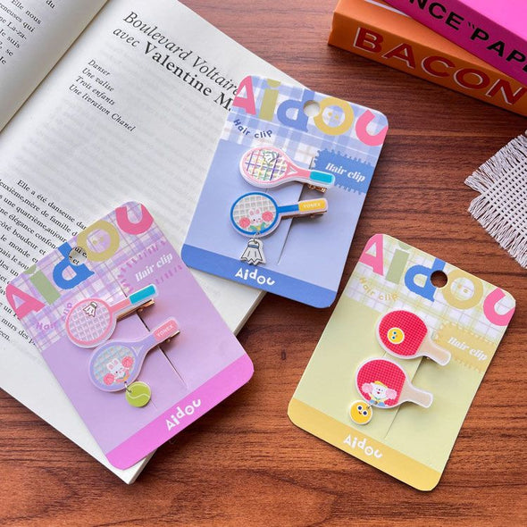 Creative Racket Acrylic Hair Clips CACC008