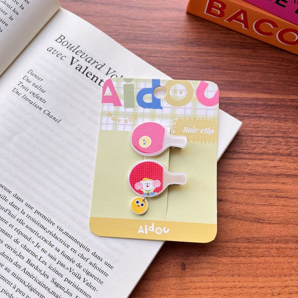 Creative Racket Acrylic Hair Clips CACC008