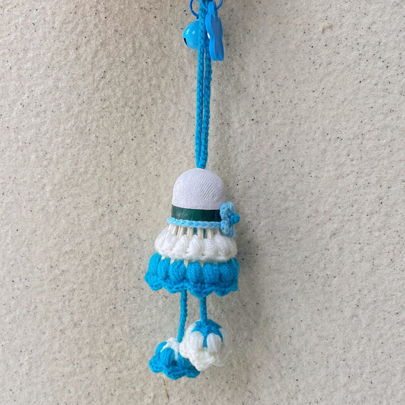 Hand-Crocheted Flower Shuttlecock Keychain CKEY0023