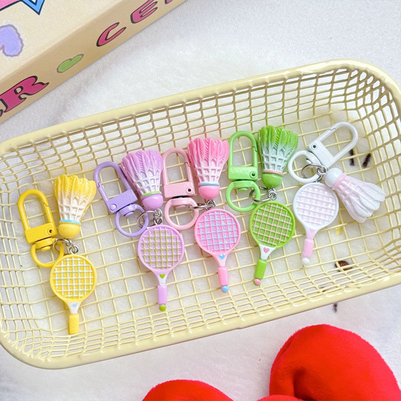 Badminton Racket Keychains Matching Mini Badminton Racket & Shuttlecock Keychain – CKEY0025 – e78shop