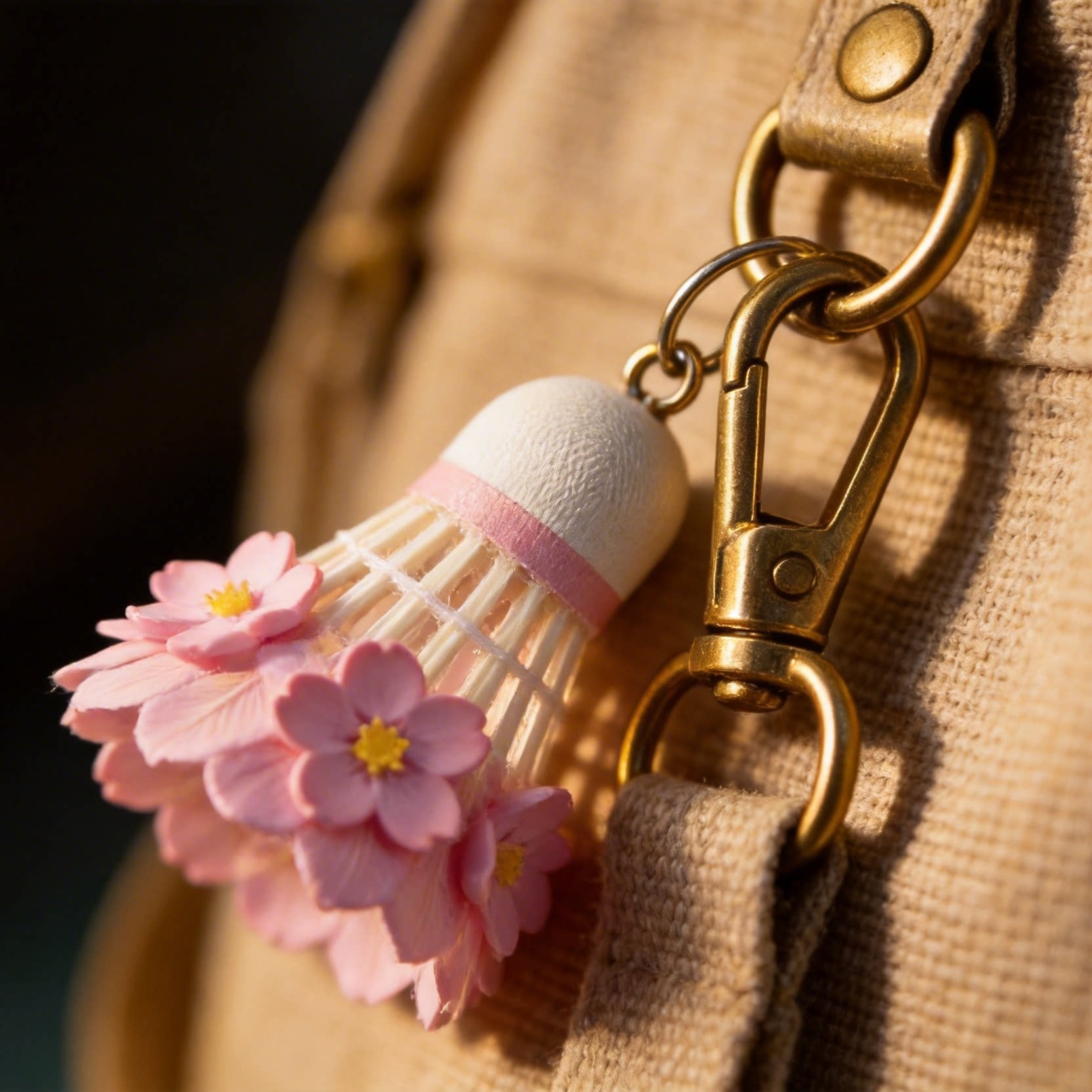 Sakura Badminton Shuttlecock Bag Charm – e78shop