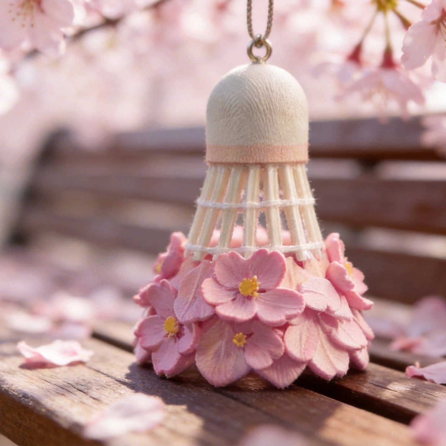 Sakura Badminton Shuttlecock Bag Charm – e78shop