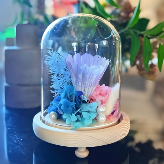 羽毛球永生花成品手工禮物 COTHER006