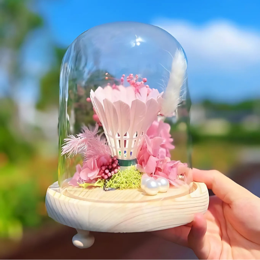 羽毛球永生花成品手工禮物 COTHER006