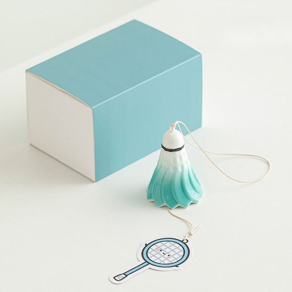 Handmade Ceramic Badminton Wind Chime COTHER010