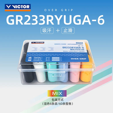 VICTOR GR233 RYUGA Mixed-Color Overgrip (6-Pack)