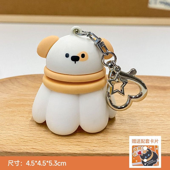 Rotating Animal Badminton Keychain CKEY0029