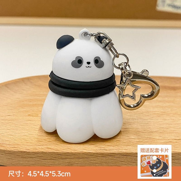 Rotating Animal Badminton Keychain CKEY0029