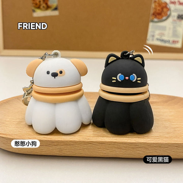 Rotating Animal Badminton Keychain CKEY0029