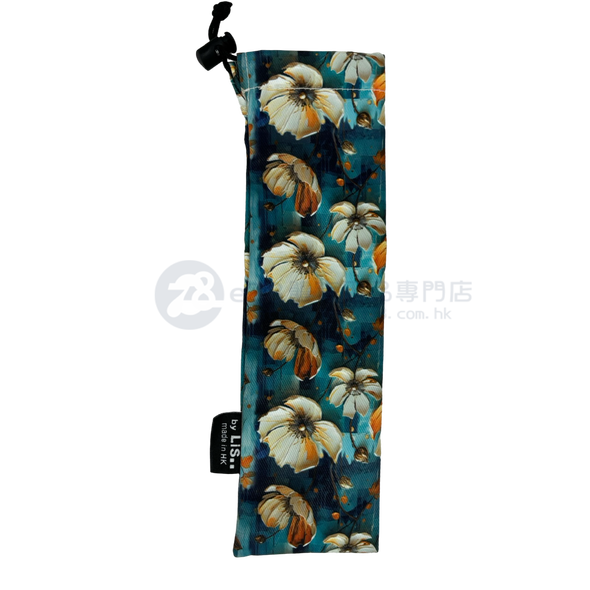 Handmade Water Resistant handle Case (Blue 3D Flower 469)