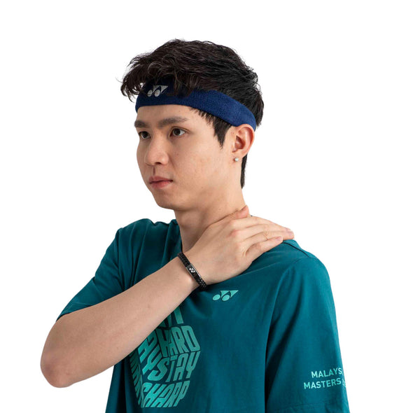 YONEX 馬來西亞羽毛球大師賽 2025 鈦鋼皮革手鍊 0075