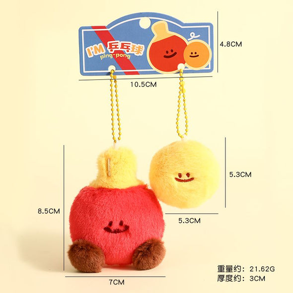 Smiley Racket Buddy Plush Keychain CKEY001