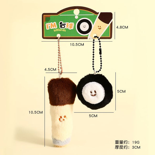 Smiley Racket Buddy Plush Keychain CKEY001