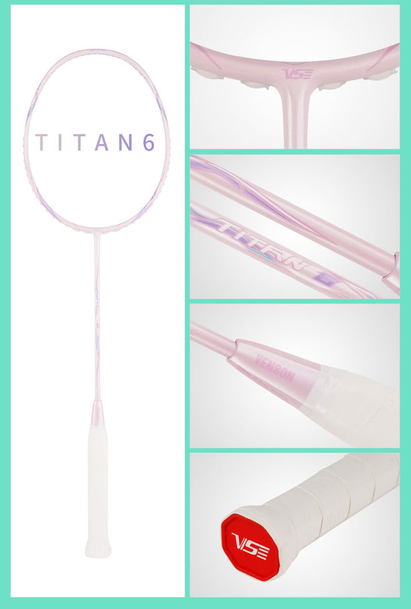 VS TITAN 泰坦 5 羽毛球拍 (粉紅)（已穿線）