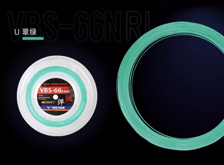 Victor VBS-66 Nano Badminton String (Green)