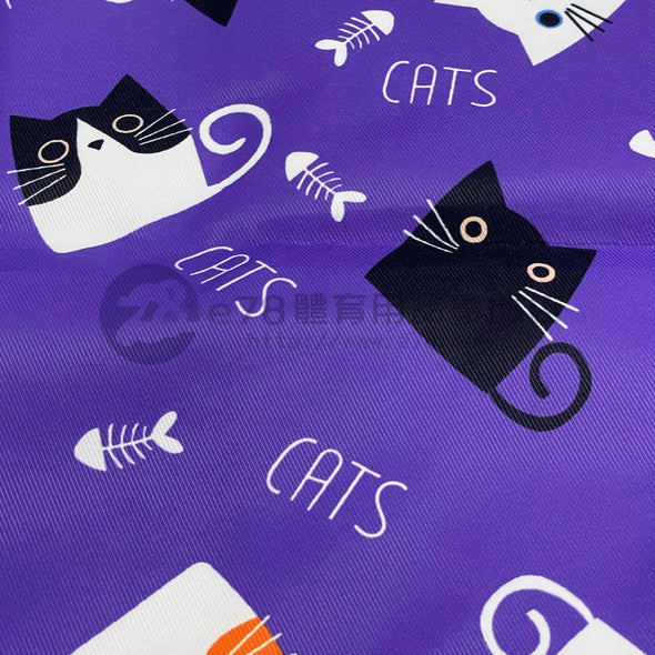 Lis..Handmade Water Resistant shoes bag (purple cat 129)
