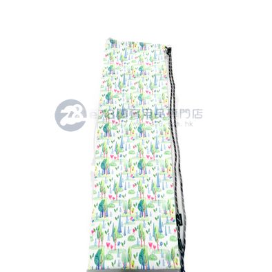 Handmade Water Resistant Racket Case ( white light green tree 206）