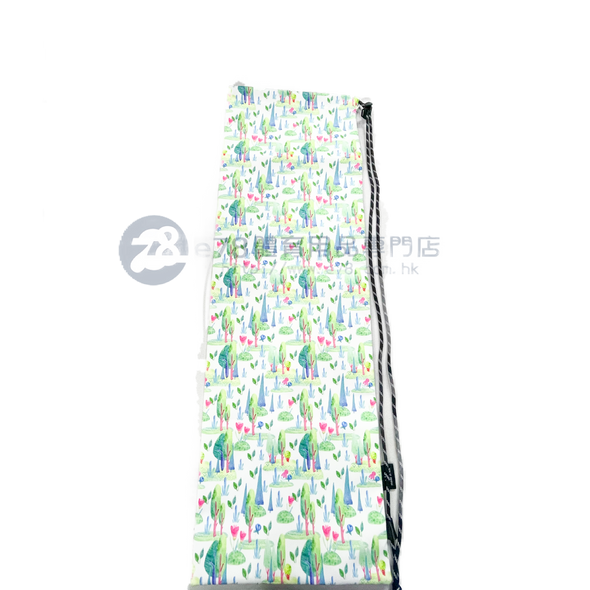 Handmade Water Resistant Racket Case ( white light green tree 206）