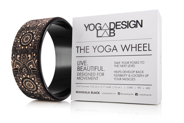 Yoga Design Lab Roue de Yoga Cork Mandala Noir