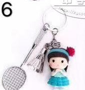 Porte-clés de badminton mignon CBK01