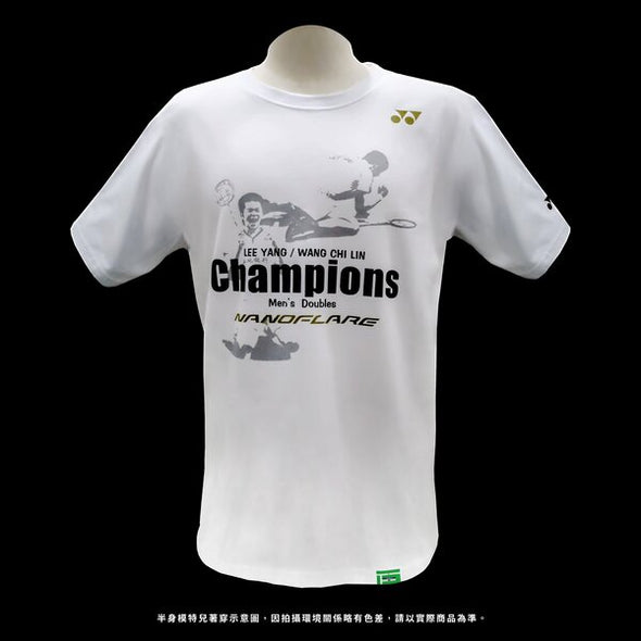 Yonex Taiwan Double Champion T-Shirt für Herren (Linyangs exklusives „Holy Whip“ Gedenk-Schwergewichts-T-Shirt) YOBT1013TR-011