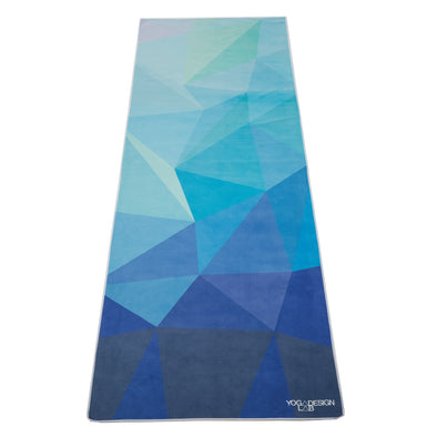 瑜伽設計實驗室力量抓地力毛巾毛巾土藍色