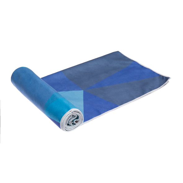 Yoga Design Lab Power Grip Matte Handtuch Geo Blau