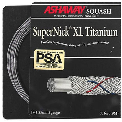 Cordage de squash Ashaway SuperNick XL Titanium 17 1,25 mm